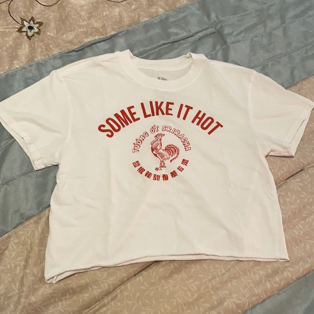 Target sriracha “some like it hot” cropped tshirt